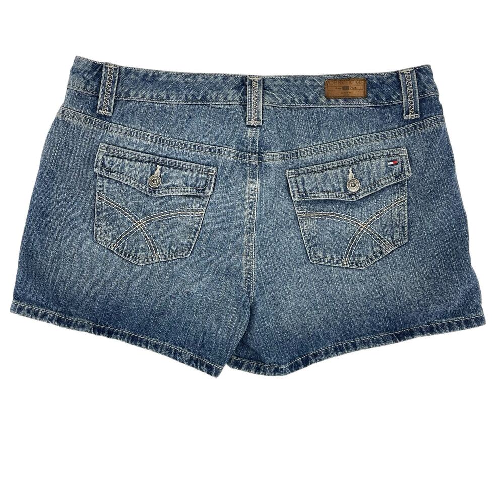Vintage Tommy Hilfiger Denim Jean Shorts Y2K 90s Sz 14 Short Shorts Preppy